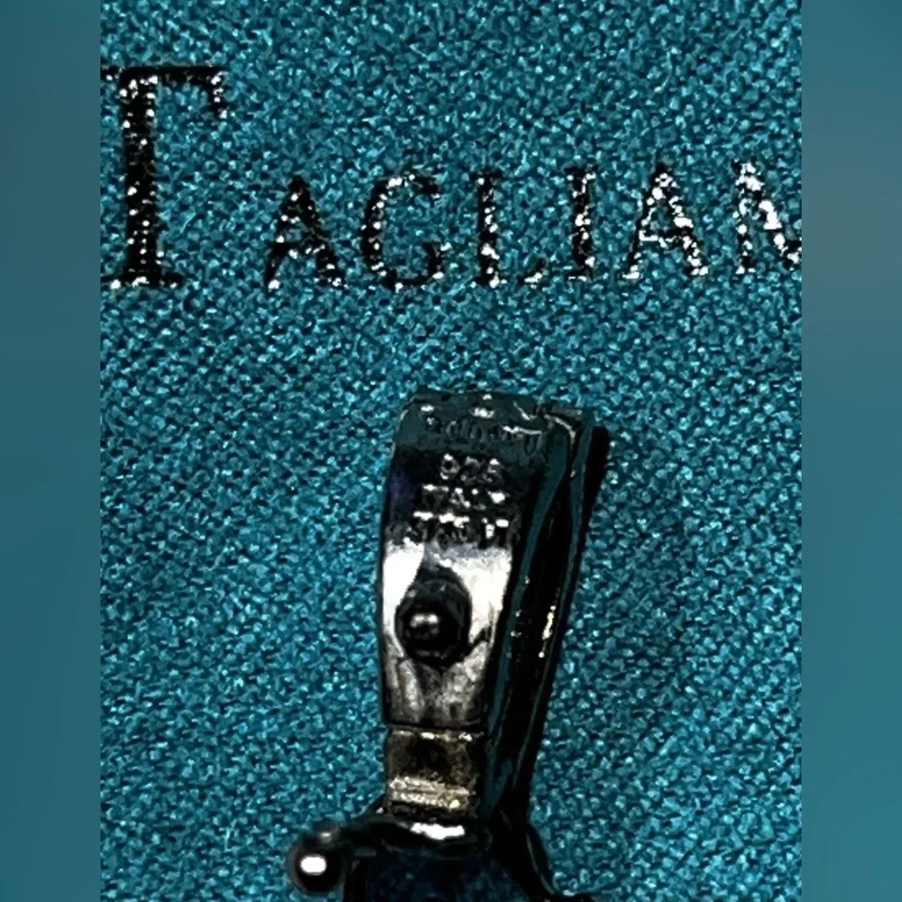 TAGLIAMONTE DESIGNS SS Venetian Intaglio Magnesite Cameo Pendant Mother & Child - Picture 9 of 10